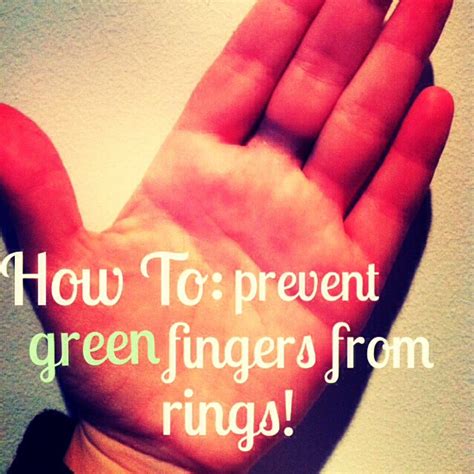 how to keep fingers from turning green.